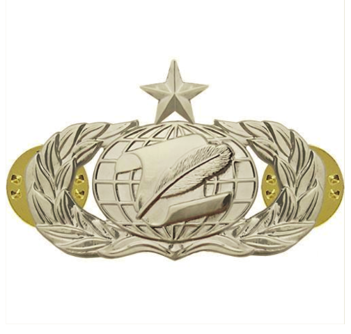 Vanguard AIR FORCE BADGE: ADMINISTRATION: SENIOR - MIDSIZE - MIRROR FINISH