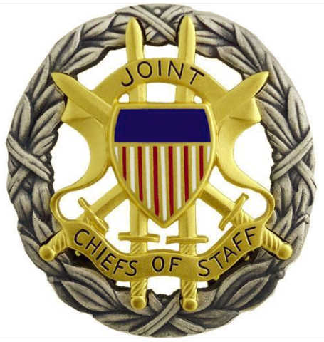 Vanguard ARMY IDENTIFICATION BADGE: JOINT CHIEFS OF STAFF - BLOUSE SIZE OXIDIZED