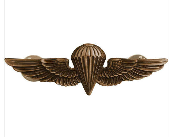 Vanguard BADGE PARACHUTIST - REGULATION, OXIDIZED