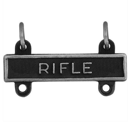 Vanguard US Army Qualification Bar - Rifle - Silver Oxidized Finish
