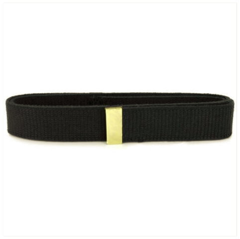 Vanguard BELT: BLACK COTTON WITH BRASS TIP - MALE