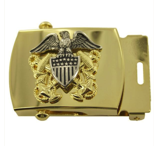 Vanguard NAVY BELT BUCKLE: OFFICER - HIGH RELIEF EMBLEM