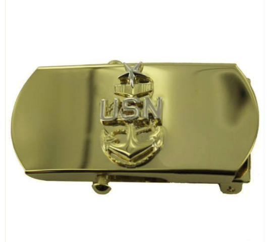 Vanguard NAVY BELT BUCKLE: E8 CHIEF PETTY OFFICER: SENIOR