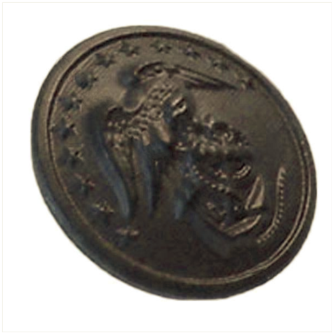 Vanguard MARINE CORPS BUTTON: 27 LIGNE - BLACK PLASTIC