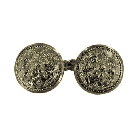 Vanguard NAVY BUTTON SET - SILVER 28 LIGNE LINKED
