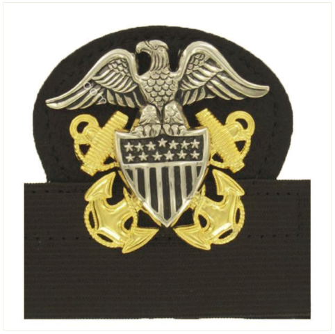 Vanguard NAVY CAP DEVICE: OFFICER HIGH RELIEF - MOUNTED