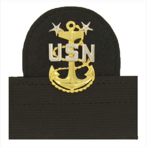Vanguard NAVY CAP DEVICE: E9 CHIEF PETTY OFFICER: MASTER - MOUNTED