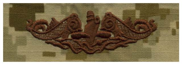 Vanguard NAVY EMBROIDERED BADGE: SUBMARINE - DESERT DIGITAL