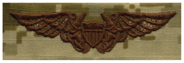 Vanguard NAVY EMBROIDERED BADGE: NAVAL FLIGHT OFFICER - DESERT DIGITAL