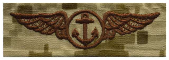Vanguard NAVY EMBROIDERED BADGE: AVIATION OBSERVER - DESERT DIGITAL