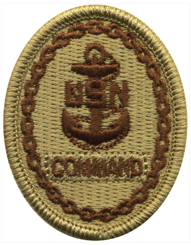 Vanguard NAVY EMBROIDERED BADGE: COMMAND E-7 - DESERT DIGITAL
