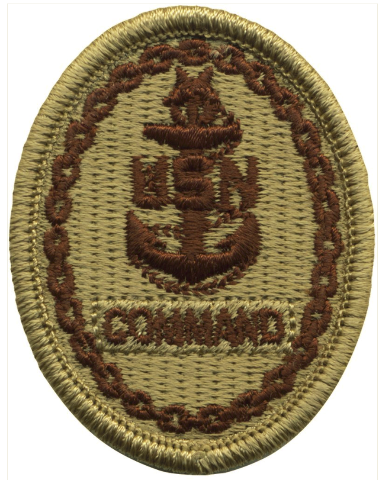 Vanguard NAVY EMBROIDERED BADGE: COMMAND E-8 - DESERT DIGITAL