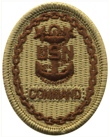 Vanguard NAVY EMBROIDERED BADGE: COMMAND E-9 - DESERT DIGITAL