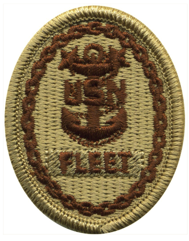 Vanguard NAVY EMBROIDERED BADGE: FLEET E-9 - DESERT DIGITAL