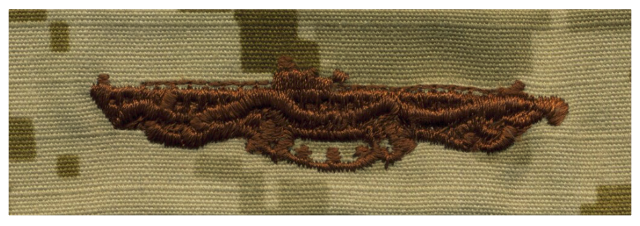Vanguard NAVY EMBROIDERED BADGE: SUBMARINE COMBAT PATROL - DESERT DIGITAL