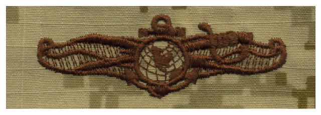 Vanguard NAVY EMBROIDERED BADGE: INFO DOMINANCE WARFARE OFFICER - DESERT DIGITAL