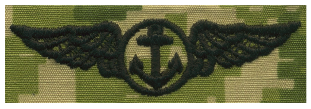 Vanguard NAVY EMBROIDERED BADGE: AVIATION OBSERVER - WOODLAND DIGITAL
