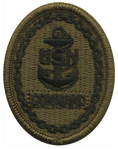 Vanguard NAVY EMBROIDERED BADGE: COMMAND E-7 - WOODLAND DIGITAL