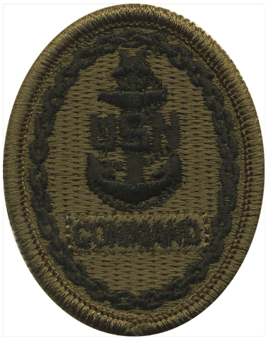 Vanguard NAVY EMBROIDERED BADGE: COMMAND E-8 - WOODLAND DIGITAL