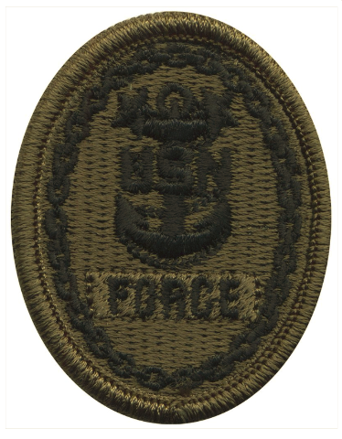 Vanguard NAVY EMBROIDERED BADGE: FORCE E-9 - WOODLAND DIGITAL