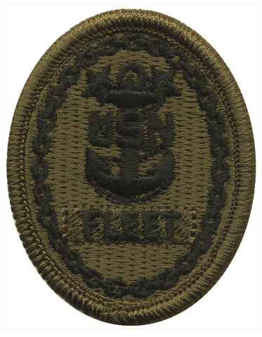 Vanguard NAVY EMBROIDERED BADGE: FLEET E-9 - WOODLAND DIGITAL