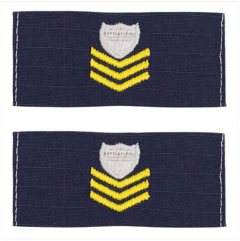 Vanguard COAST GUARD EMBROIDERED COLLAR DEVICE E6 PETTY OFFICER - RIPSTOP FABRIC