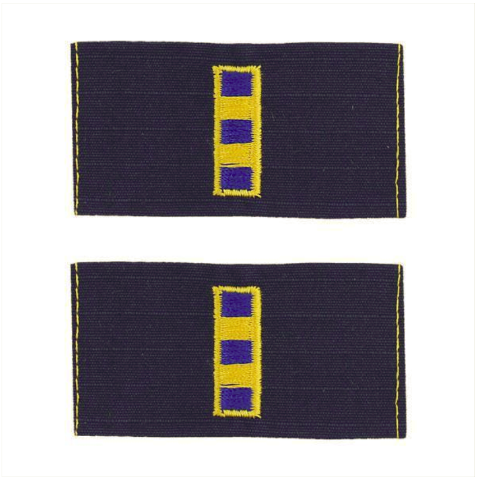 Vanguard COAST GUARD EMBROIDERED COLLAR DEVICE: WARRANT OFFICER 2 RIPSTOP FABRIC