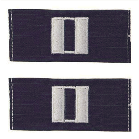 Vanguard COAST GUARD EMBROIDERED COLLAR DEVICE: SENIOR LIEUTENANT RIPSTOP FABRIC