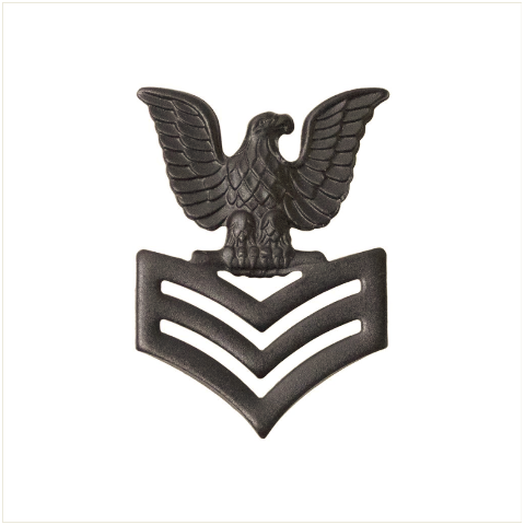 Vanguard MARINE CORPS COLLAR DEVICE: E6 PETTY OFFICER - BLACK METAL