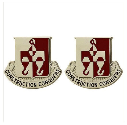 Vanguard ARMY CREST: 244TH ENGINEER BATTALION - CONSTRUCTION CONQUERS
