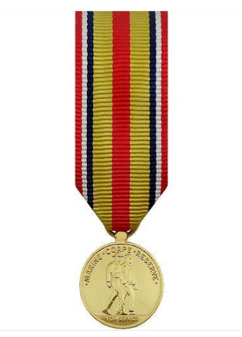 Vanguard MINIATURE MEDAL - 24K GOLD PLATED: SELECTED MARINE CORPS RESERVE