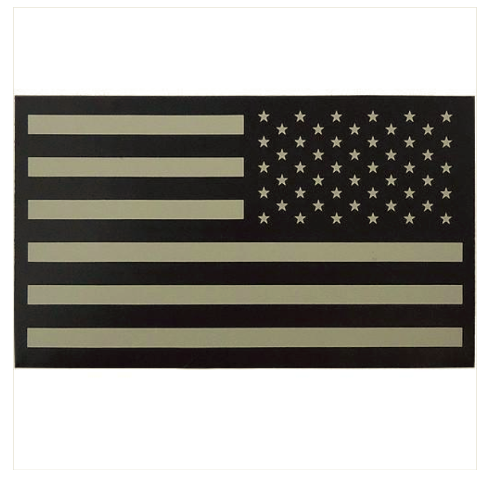 Vanguard FLAG PATCH: UNITED STATES OF AMERICA IR INFRARED HOOK CLOSURE REVERSED