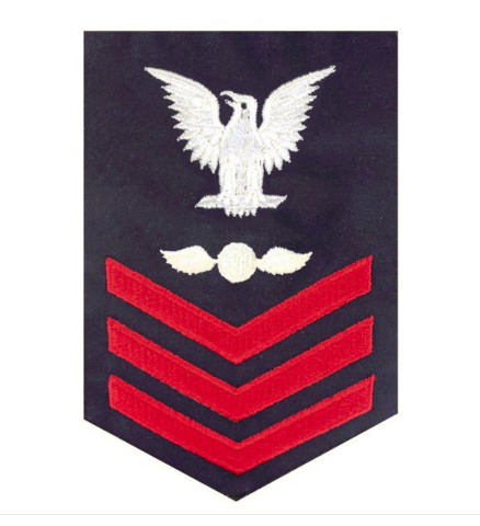 Vanguard COAST GUARD E6 RATING BADGE: AVIATION ELECTRICIAN - BLUE