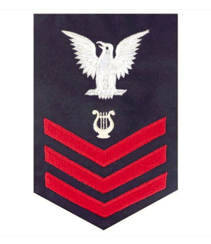Vanguard COAST GUARD E6 RATING BADGE: MUSICIAN - BLUE