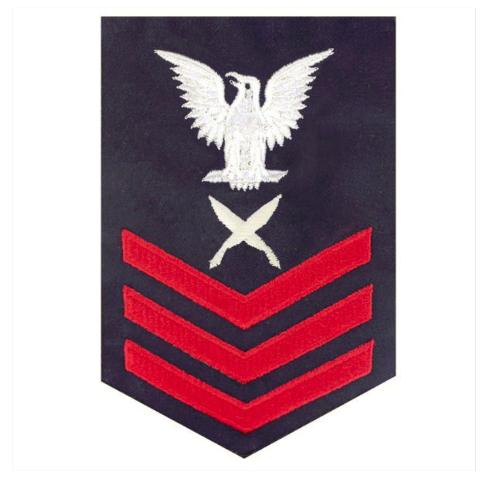 Vanguard COAST GUARD E6 RATING BADGE YEOMAN - BLUE