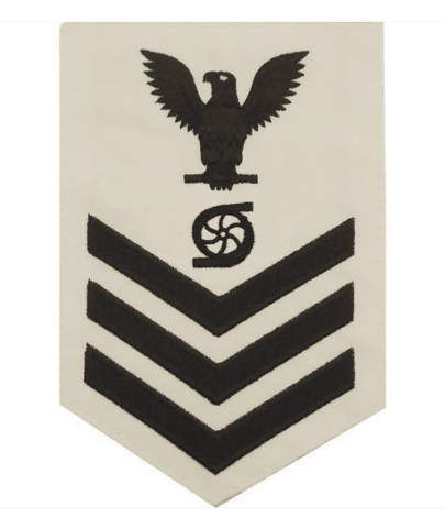 Vanguard NAVY E6 MALE RATING BADGE: GAS TURBINE SYSTEM TECHNICIAN - WHITE