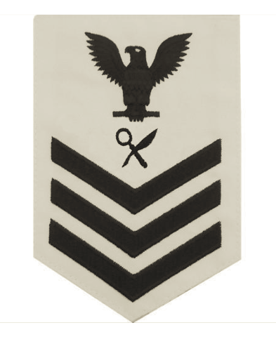 Vanguard NAVY E6 MALE RATING BADGE: INTELLIGENCE SPECIALIST - WHITE