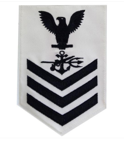 Vanguard NAVY E6 MALE RATING BADGE SPECIAL WARFARE OPERATOR - WHITE