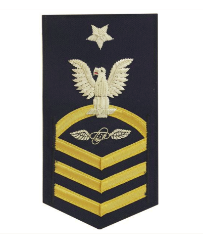 Vanguard COAST GUARD E8 RATING BADGE AVIONICS ELECTRICAL TECHNICIAN AET BLUE