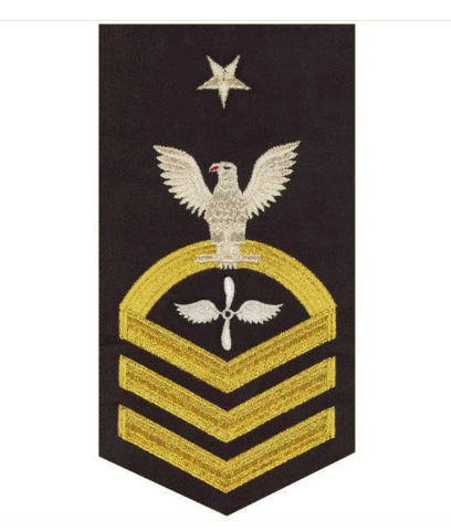 Vanguard NAVY E8 MALE RATING BADGE AVIATION MACHINIST'S MATE SEAWORTHY GOLD/BLUE