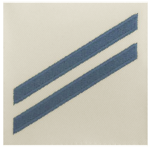 Vanguard NAVY E2 RATING BADGE: CONSTRUCTION APPRENTICE BLUE CHEVRONS WHITE CNT