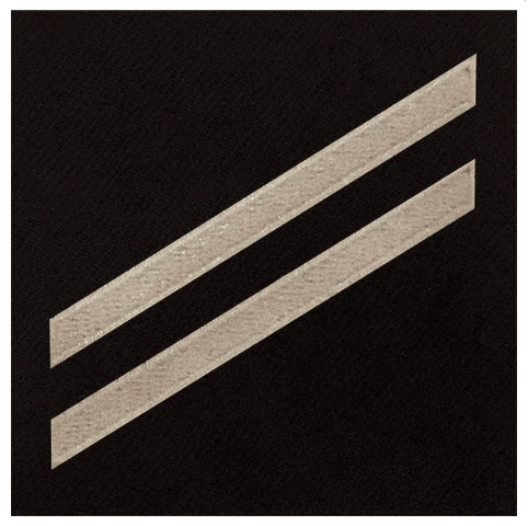 Vanguard NAVY E2 RATING BADGE: SEAMAN APPRENTICE - WHITE CHEVRONS ON BLUE SERGE