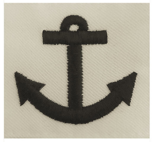 Vanguard NAVY RATING BADGE: SEAMAN APPRENTICE - WHITE CNT FOR DRESS UNIFORMS