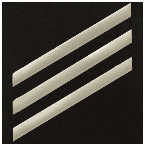 Vanguard NAVY E3 RATING BADGE SEAMAN - WHITE CHEVRONS ON BLUE SERGE