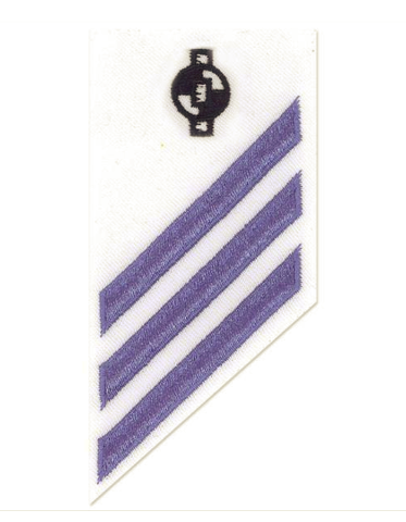 Vanguard NAVY E-3 COMBO RATE: ENGINEERING AIDE ON WHITE DRESS UNIFORM