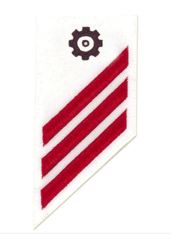 Vanguard NAVY E-3 COMBO RATE: EN ENGINEMAN ON WHITE DRESS UNIFORM