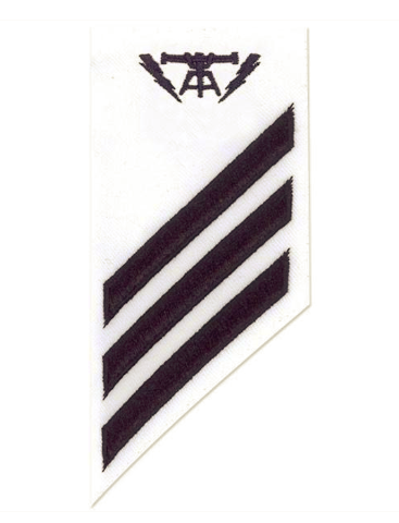 Vanguard NAVY E-3 COMBO RATE: FIRE CONTROL ON WHITE DRESS UNIFORM