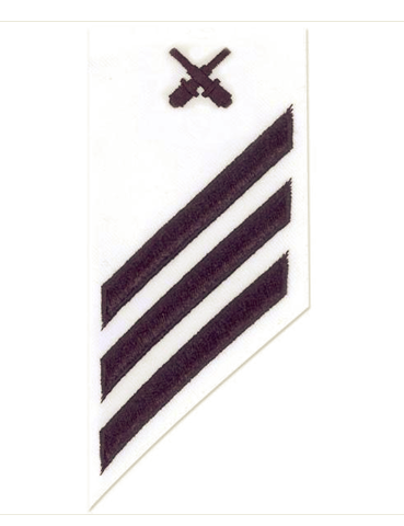 Vanguard NAVY E-3 COMBO RATE: GUNNERS MATE ON WHITE DRESS UNIFORM