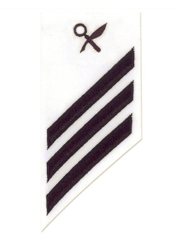 Vanguard NAVY E-3 COMBO RATE: INTELLIGENCE SPECIALIST ON WHITE DRESS UNIFORM
