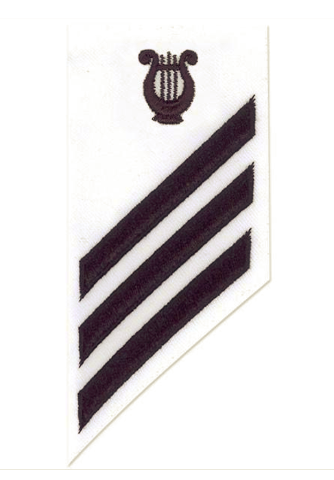 Vanguard NAVY E-3 COMBO RATE: MUSICIAN ON WHITE DRESS UNIFORM